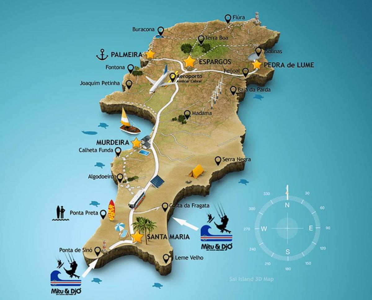 térkép santa maria zöld-Foki-szigetek