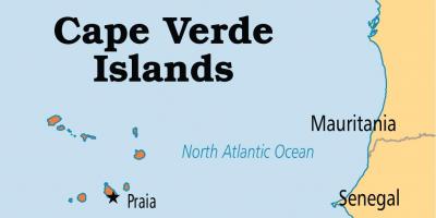 Térkép térkép mutatja, zöld-Foki-szigetek