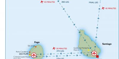 Térkép zöld-Foki-szigetek repülőterek